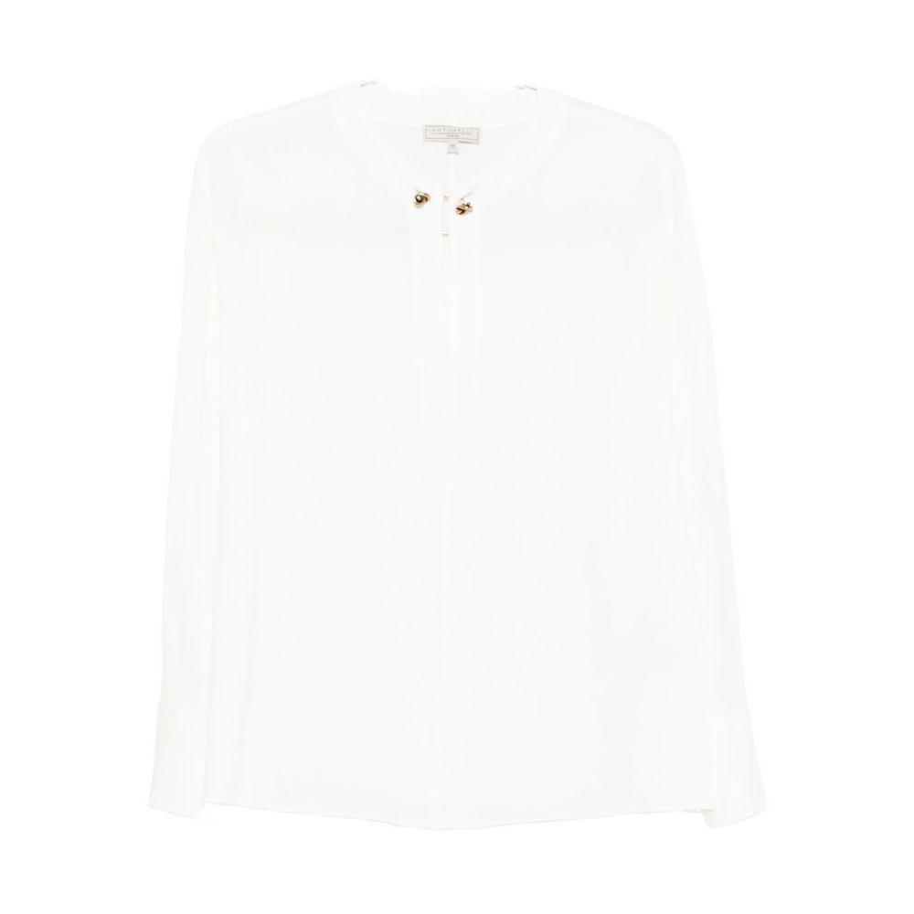 Antonelli Button-detailed Long-sleeve Tunic Top