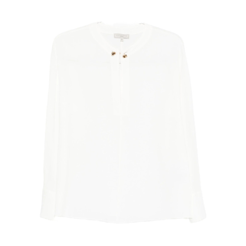 Antonelli Button-detailed Long-sleeve Tunic Top