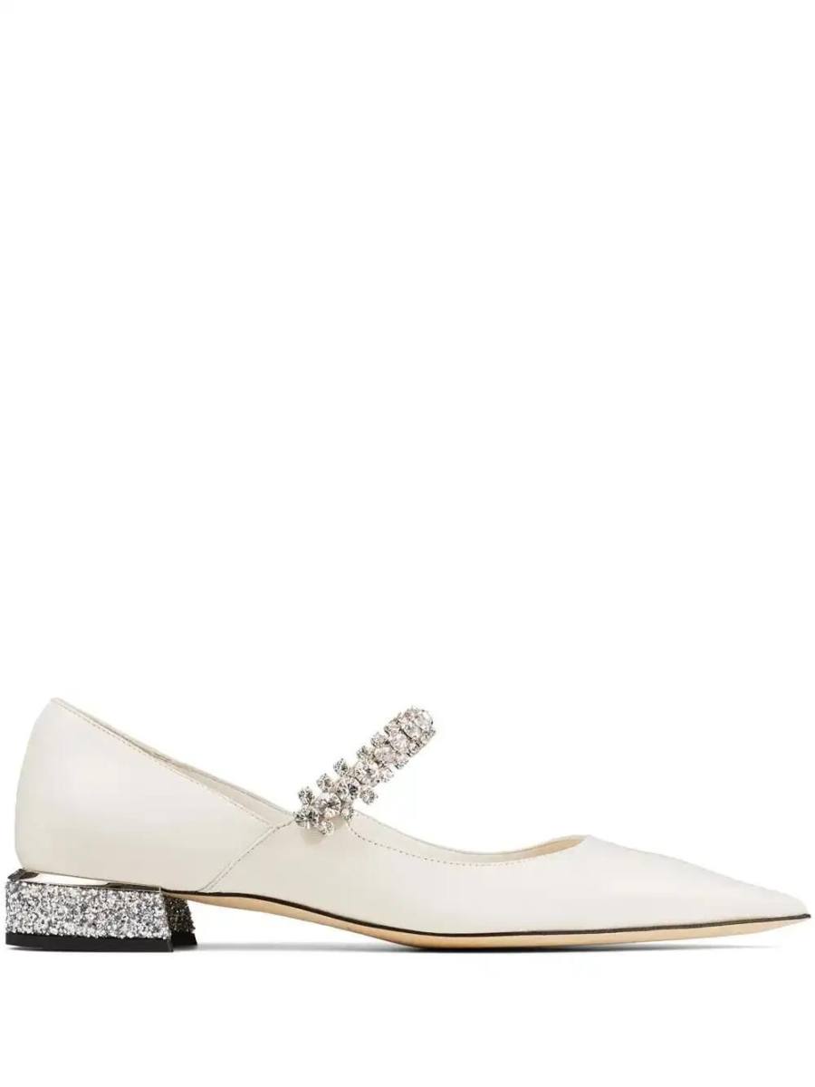 Bing crystal-strap ballerina shoes