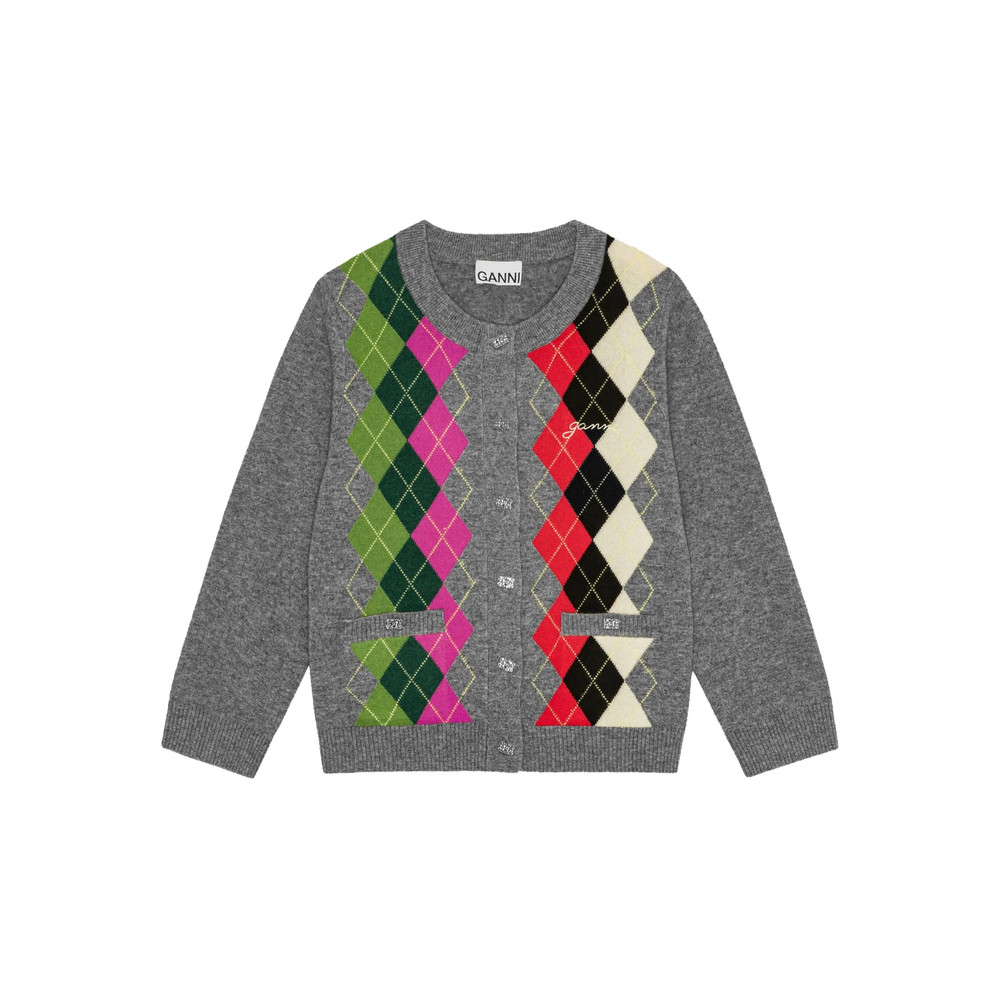 Ganni Argyle-pattern Cardigan