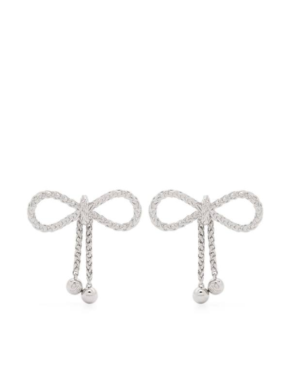 bow-motif earrings
