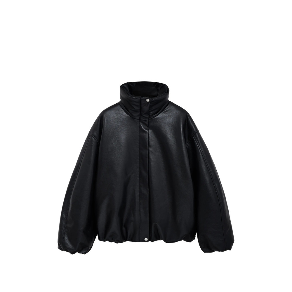 Anine Bing CYRUS JACKET - BLACK RECYCLED LEATHER