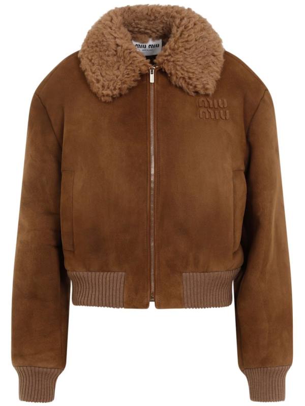 logo-patch bomber jacket