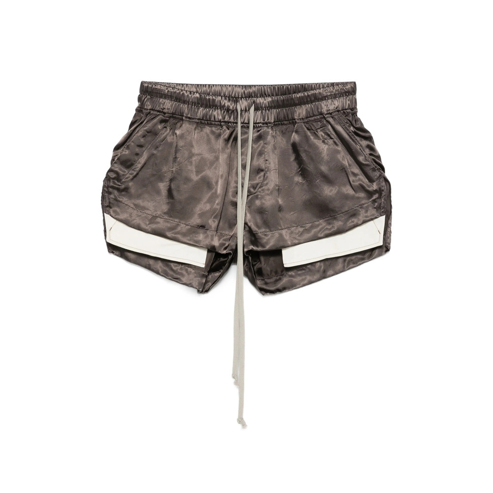 Rick Owens Fog Boxers Drawstring Panelled Shorts
