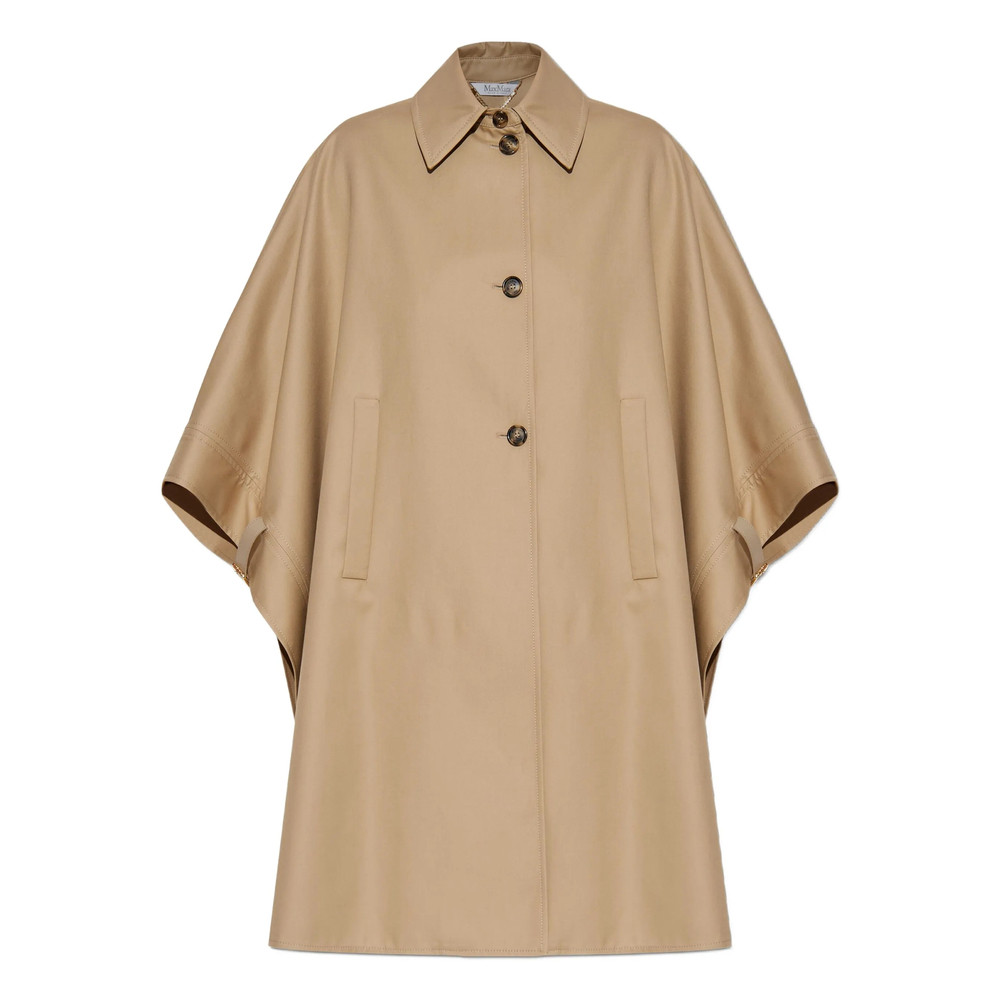 Max Mara Pedale Cape-style Button-up Coat