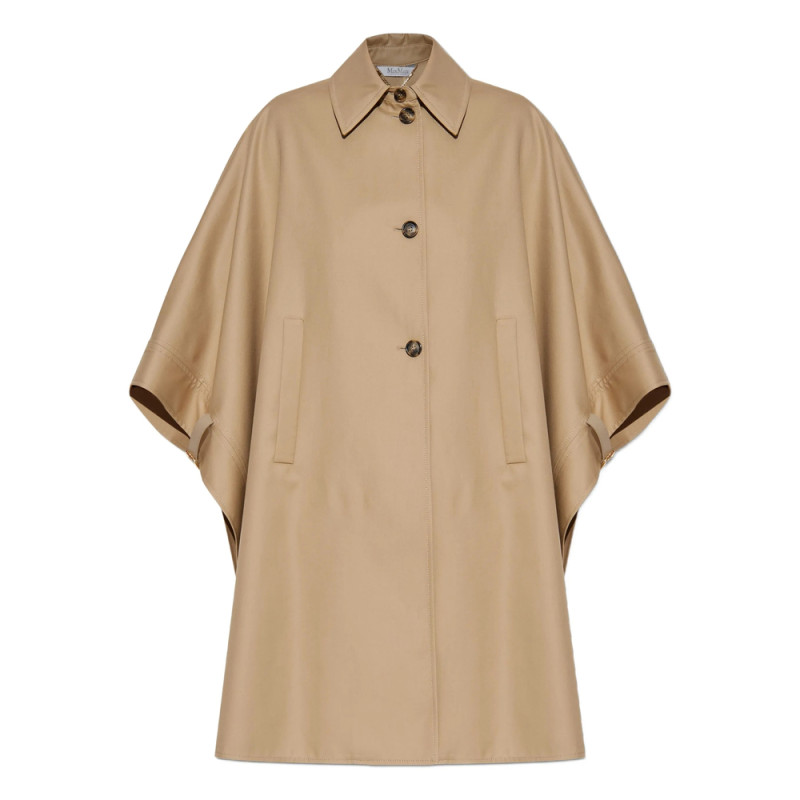 Max Mara Pedale Cape-style Button-up Coat