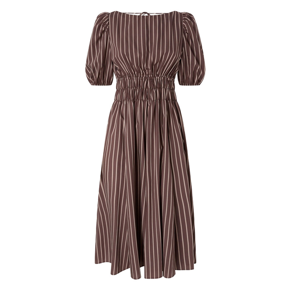 Pinko Striped-pattern Puff-sleeve Dress