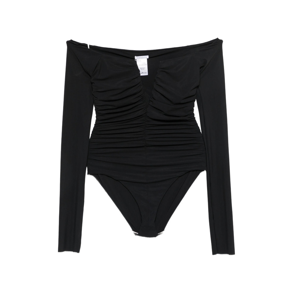 Amazuin Alika Off-shoulder Ruched Bodysuit