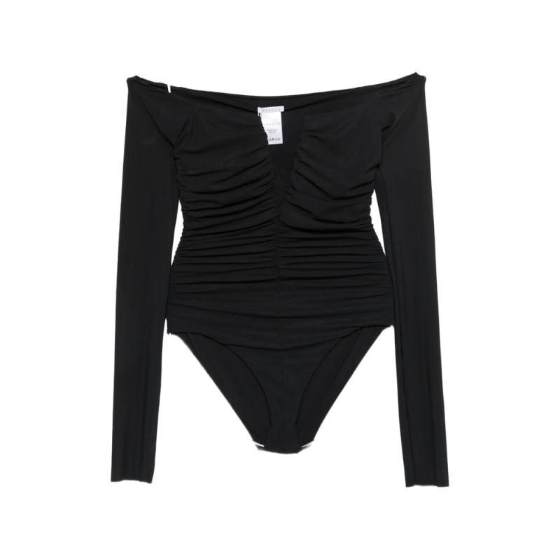 Amazuin Alika Off-shoulder Ruched Bodysuit