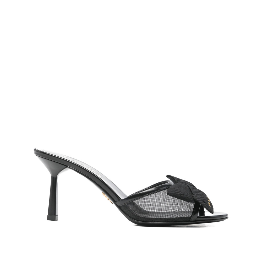 Prada Bow Mesh Sandals