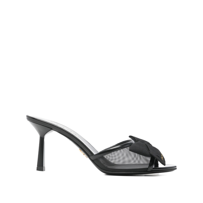 Prada Bow Mesh Sandals