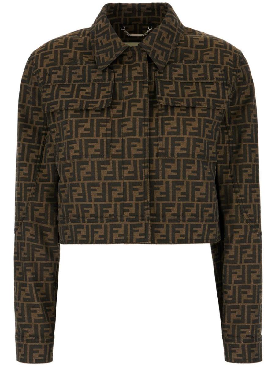 FF-motif cropped jacket
