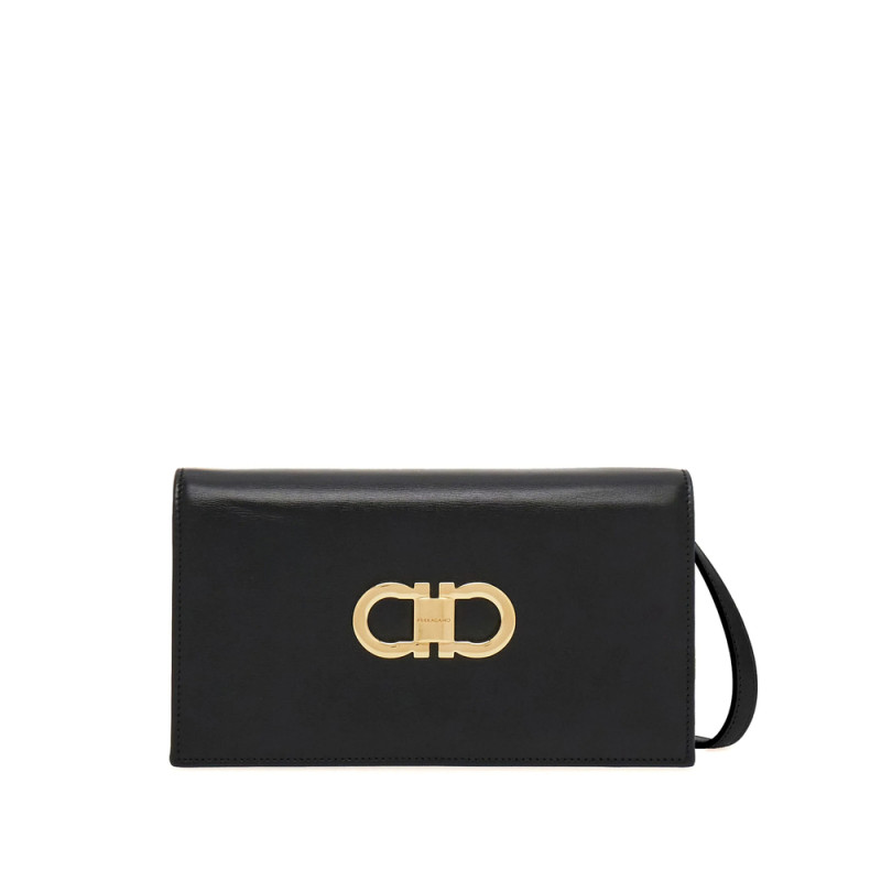 Ferragamo Double Gancini Leather Mini Bag