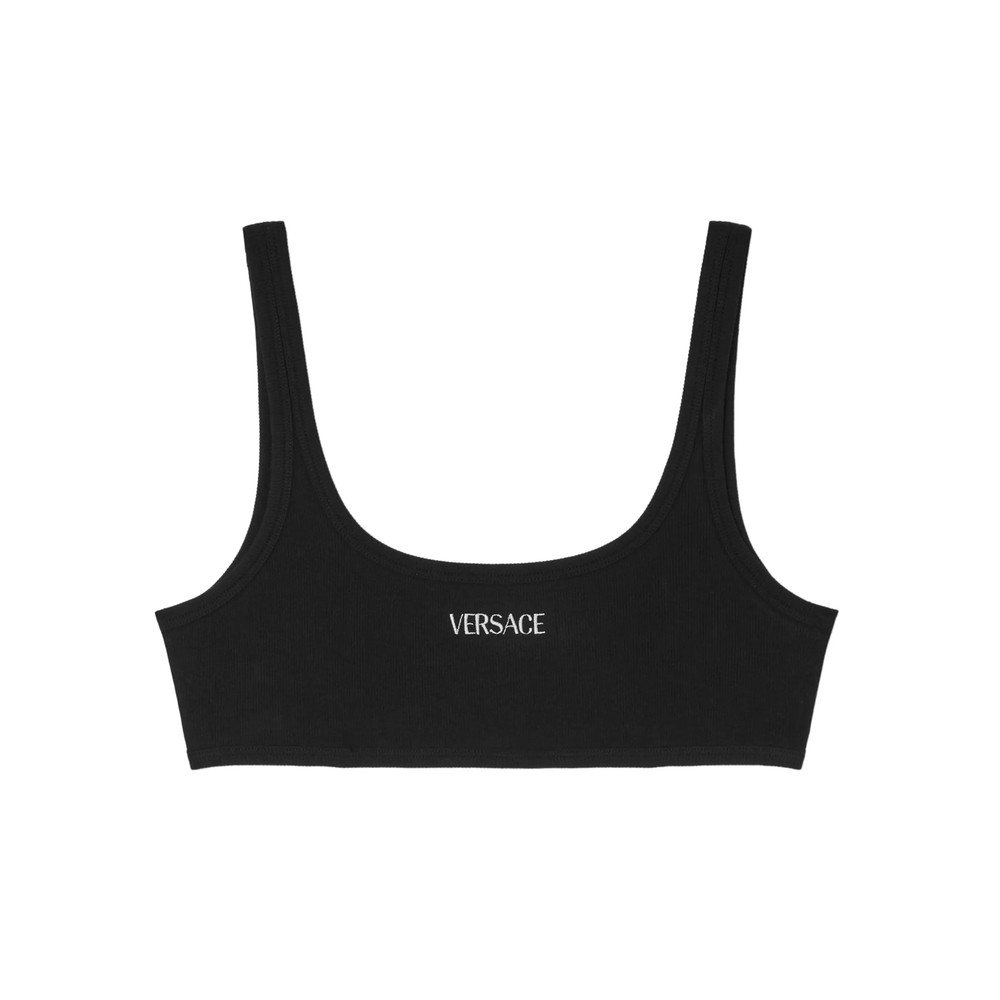 Versace Underwear Embroidered-logo Top
