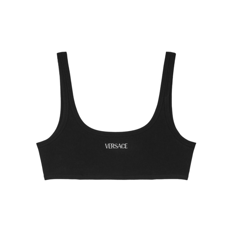 Versace Underwear Embroidered-logo Top