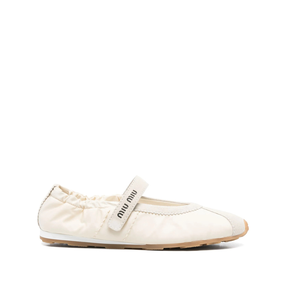 Miu Miu Logo-print Ballet Flats