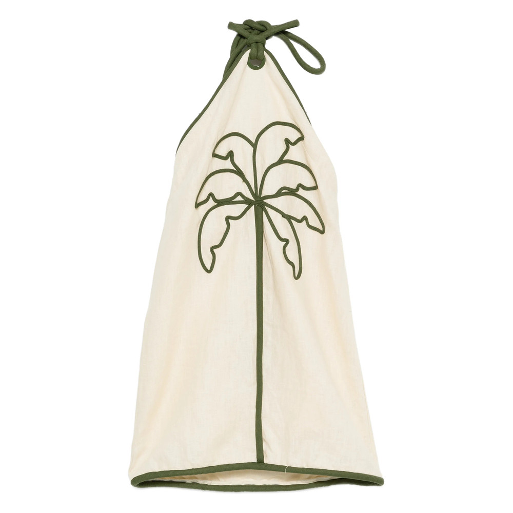 Farm Rio Palm-tree Halterneck Mini Dress