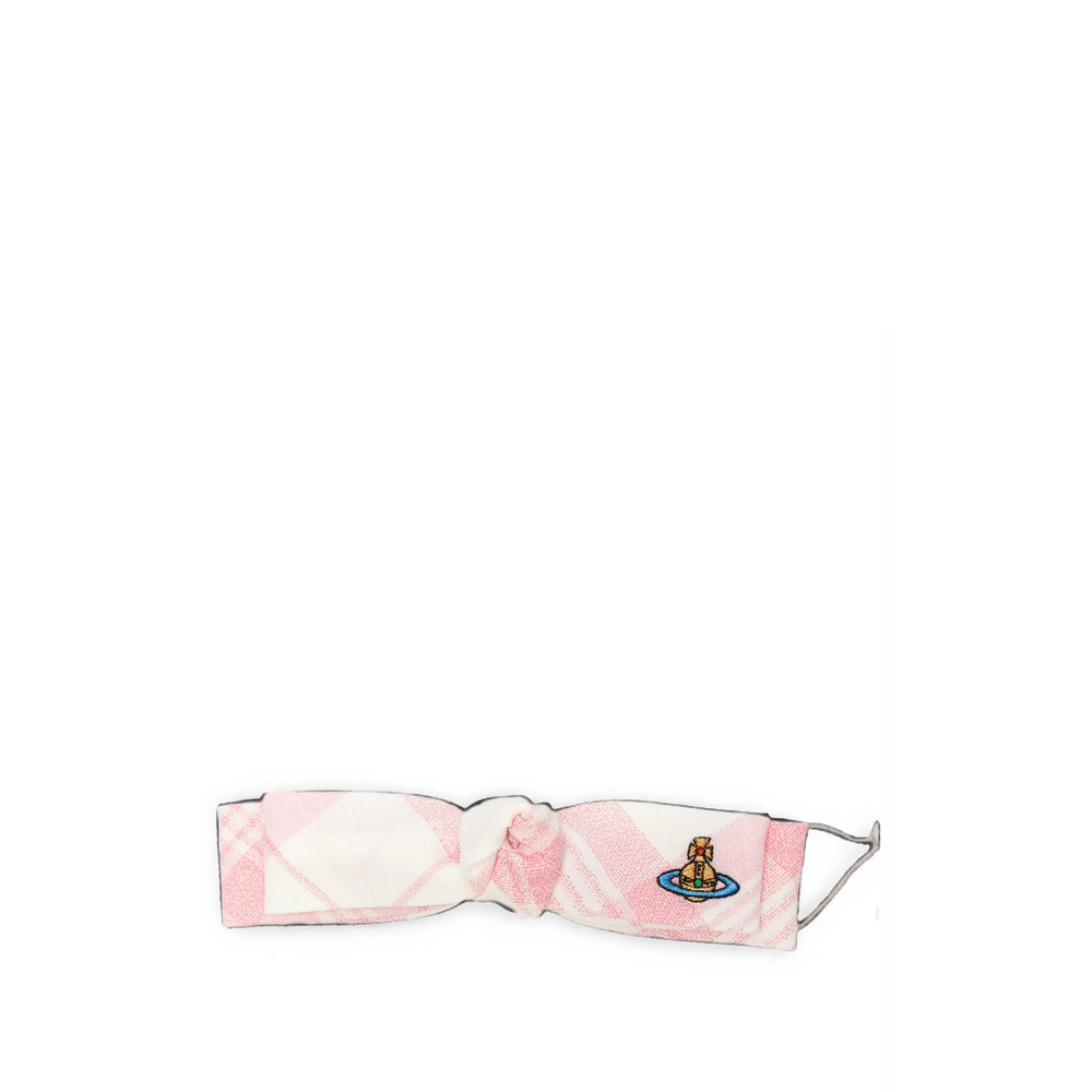 Vivienne Westwood Orb-embroidered Checked-pattern Hair Clip
