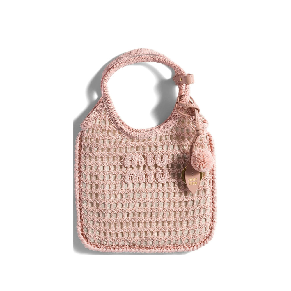 Miu Miu Ivy Raffia Crochet Handbag