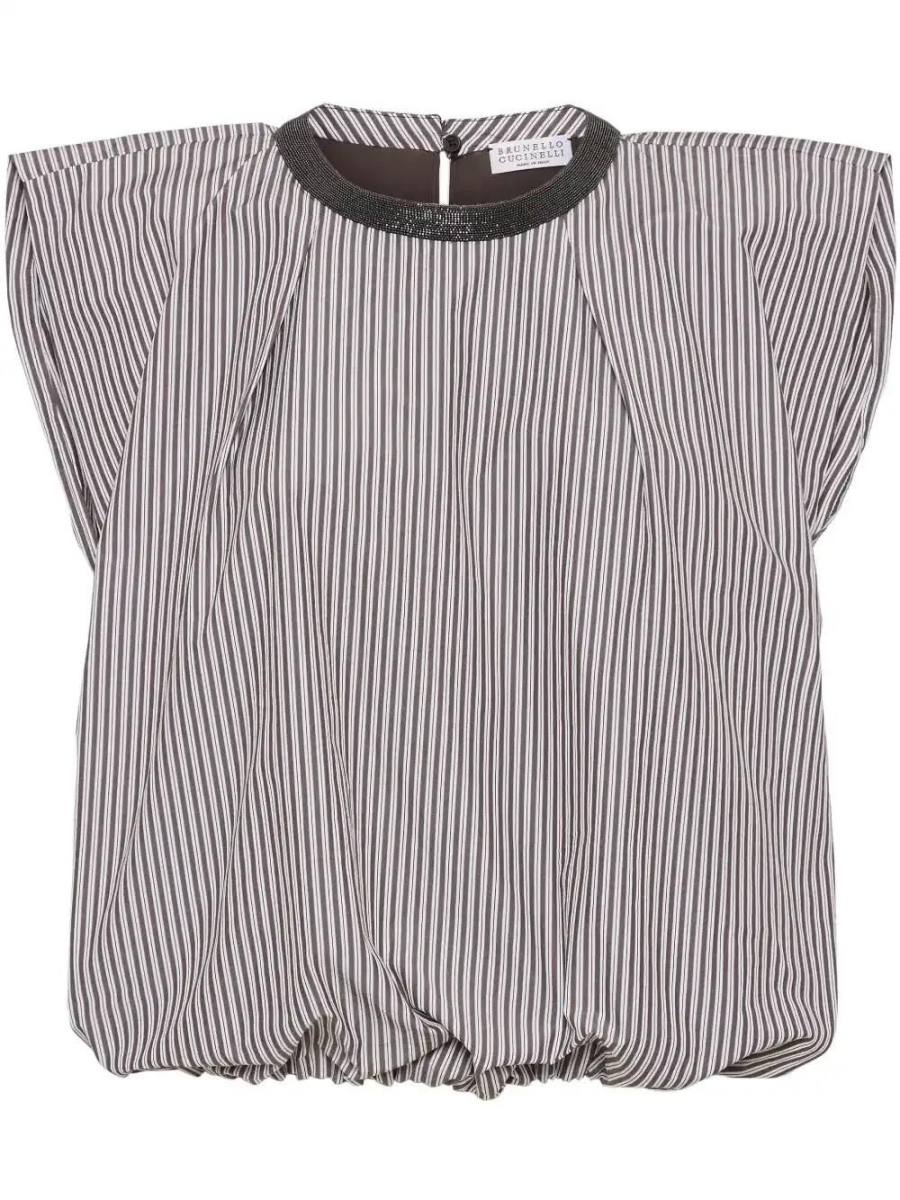striped puffball top