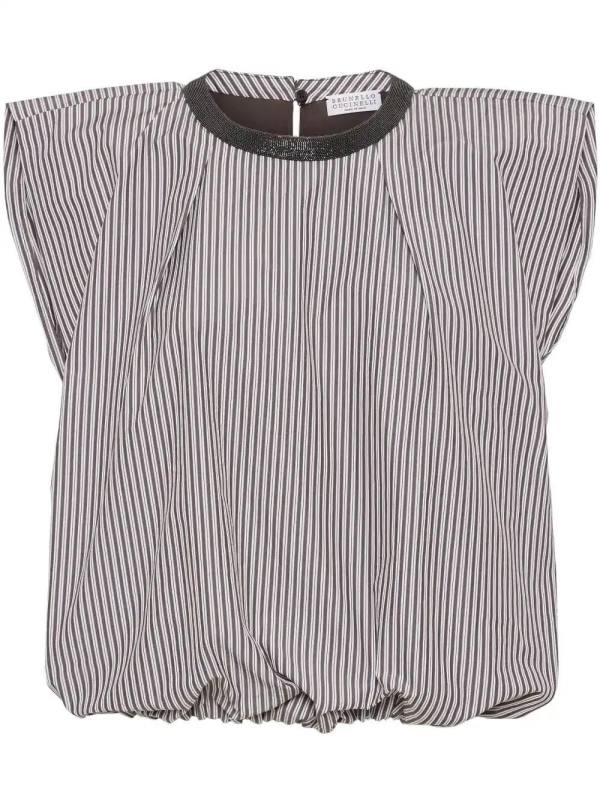 striped puffball top