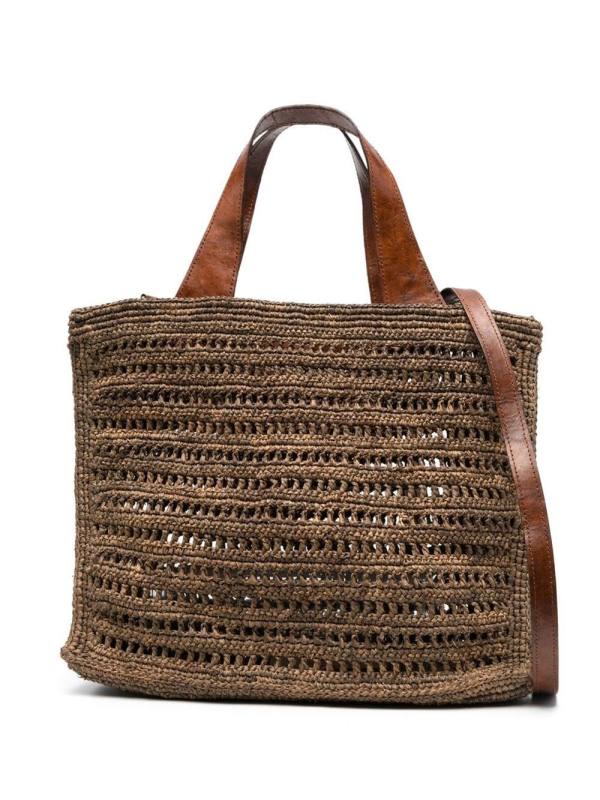 woven straw tote bag