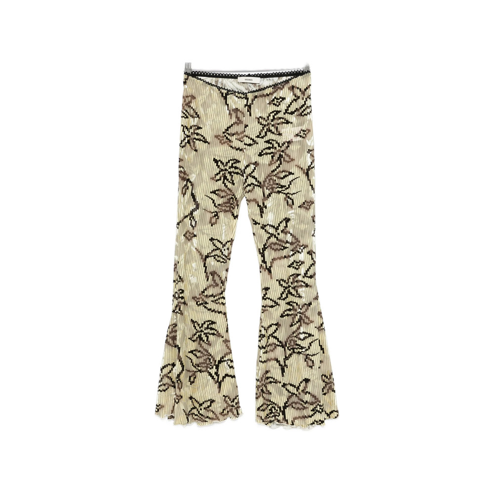 Siedres Jeslynn Floral-print Pleated Trousers
