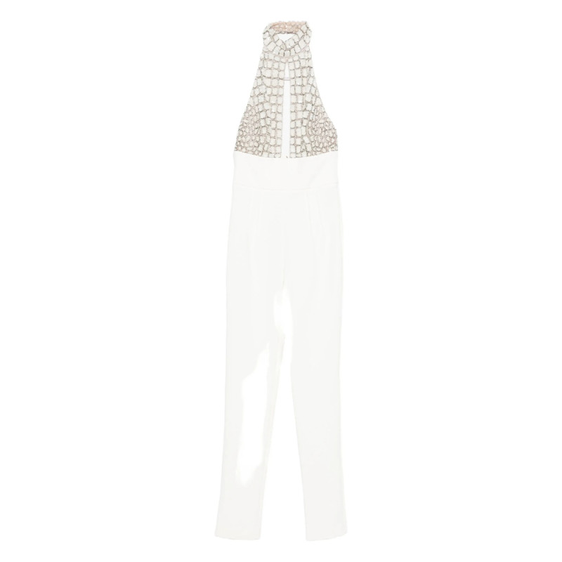 Elisabetta Franchi Embellished Halter-neck Jumpsuit