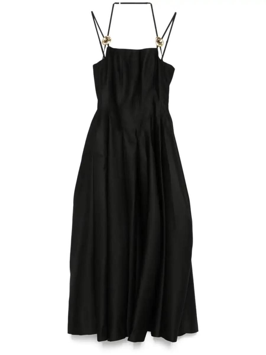 satin tailored midi dress
