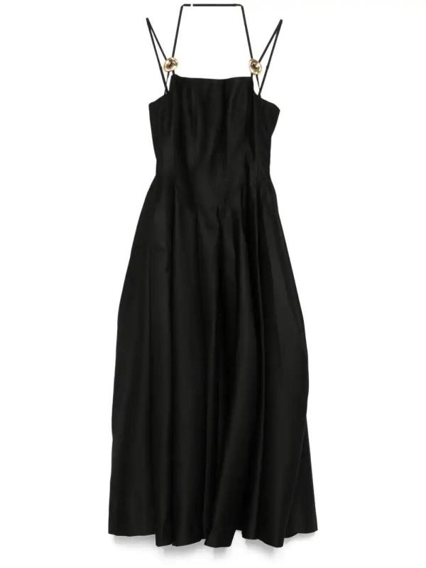 satin tailored midi dress
