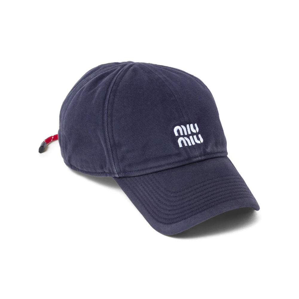Miu Miu Logo-embroidered Denim Baseball Cap