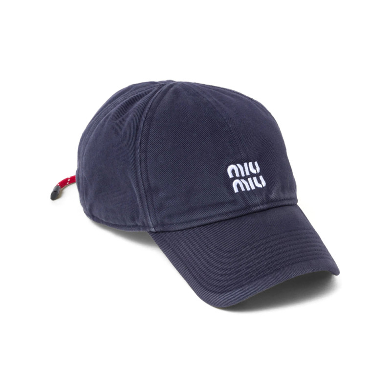 Miu Miu Logo-embroidered Denim Baseball Cap