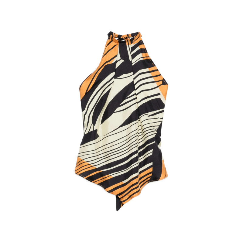 Raquel Diniz Lea Halterneck Striped Top