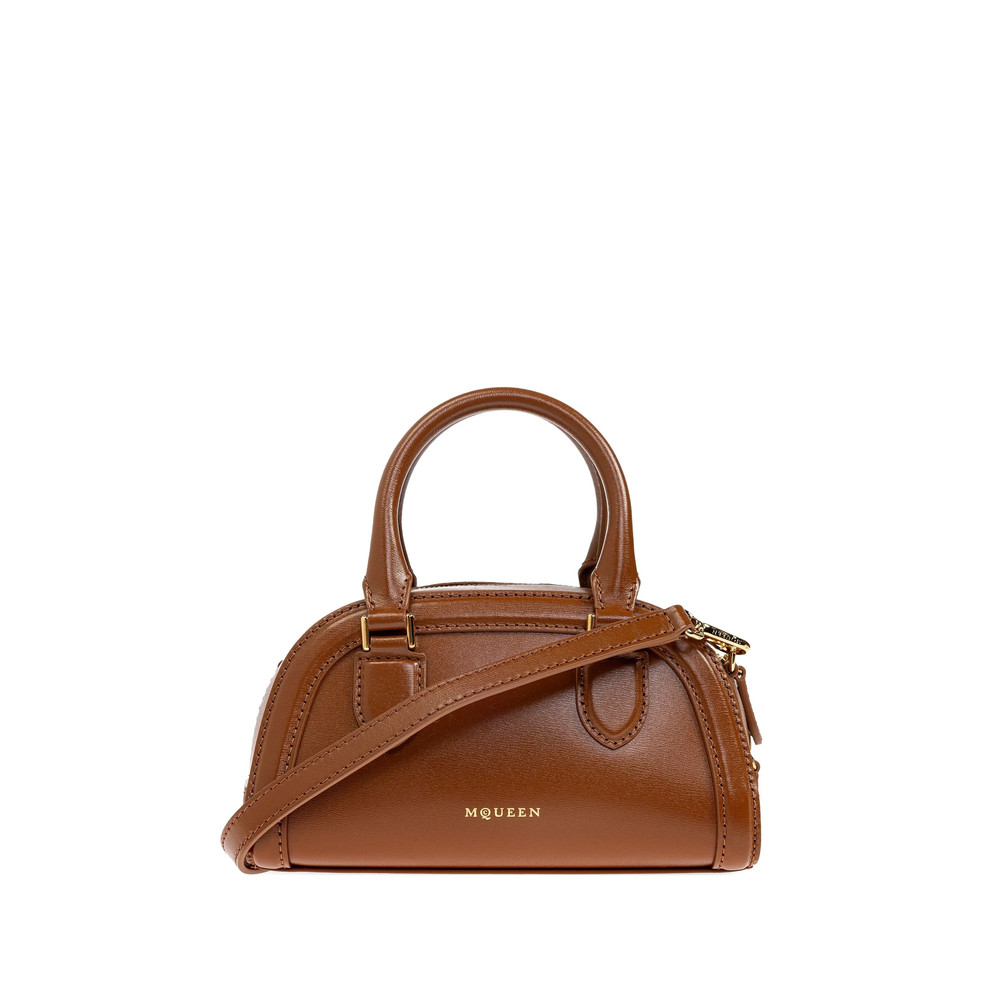 Alexander Mcqueen Mini Structured Leather Tote Bag