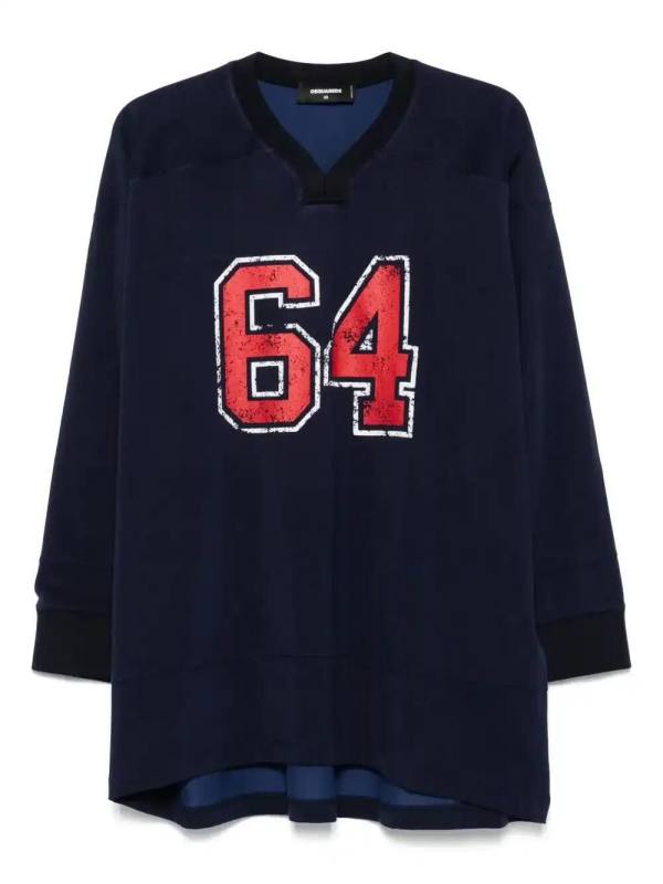 number-print T-shirt