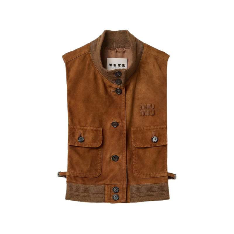 Miu Miu Button Leather Vest
