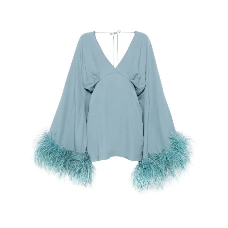 Taller Marmo Feather-trim Mini Dress