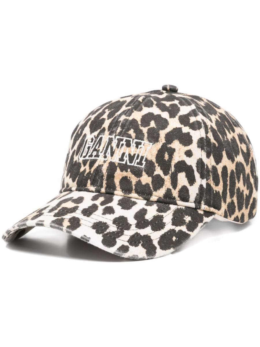 leopard-print baseball cap