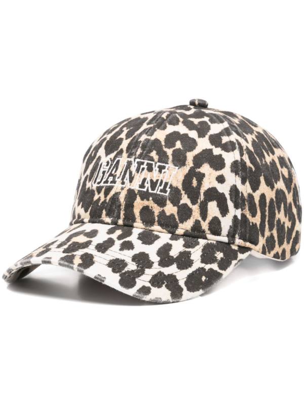 leopard-print baseball cap