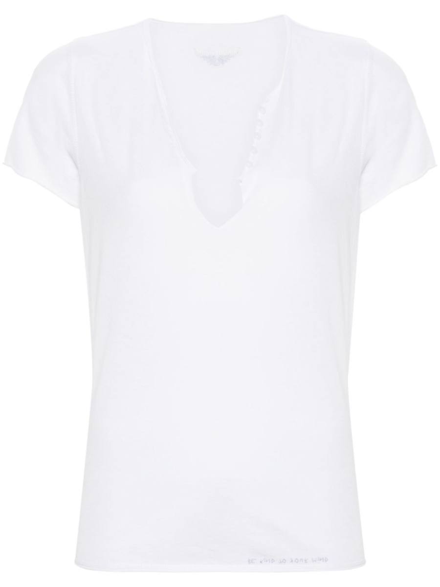 rhinestone-embellished cotton T-shirt