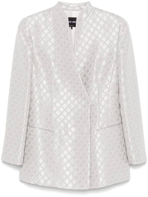 sequin-embellished double-breasted blazer