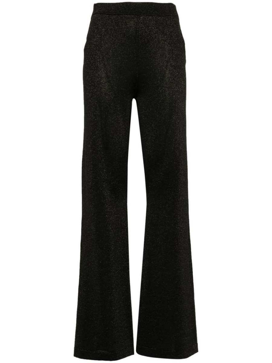 glitter-detail straight trousers