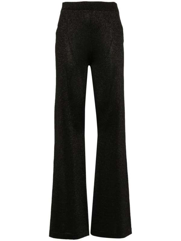 glitter-detail straight trousers