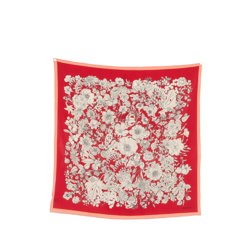 Mantero Floral-print Silk Scarf