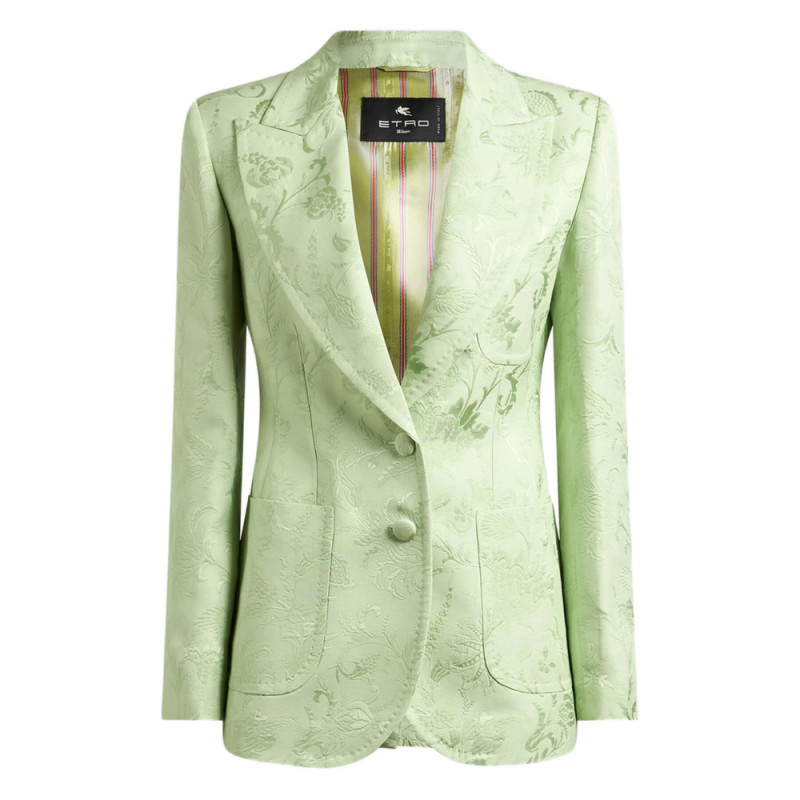 Etro Single-breasted Floral Jacquard Jacket
