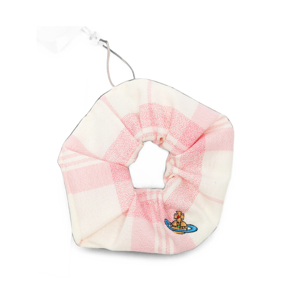 Vivienne Westwood Orb-embroidered Check-pattern Scrunchie