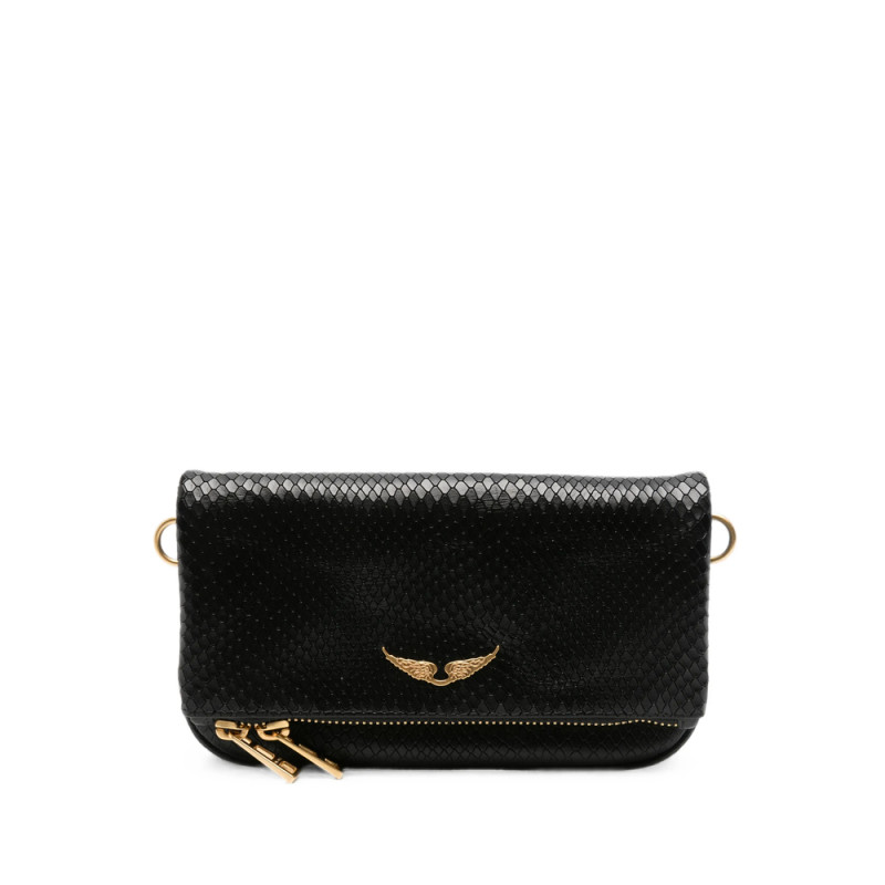 Zadig & Voltaire Rock Snake-effect Clutch Bag