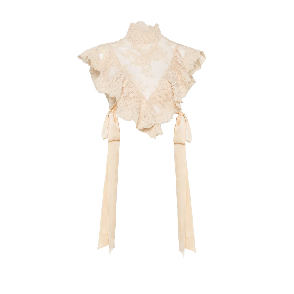 Zimmermann Luna Lace Ruffled Top