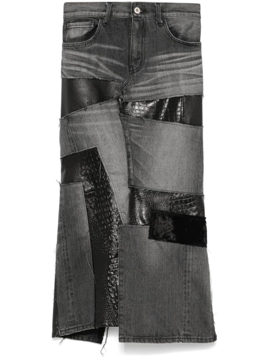 panelled midi skirt