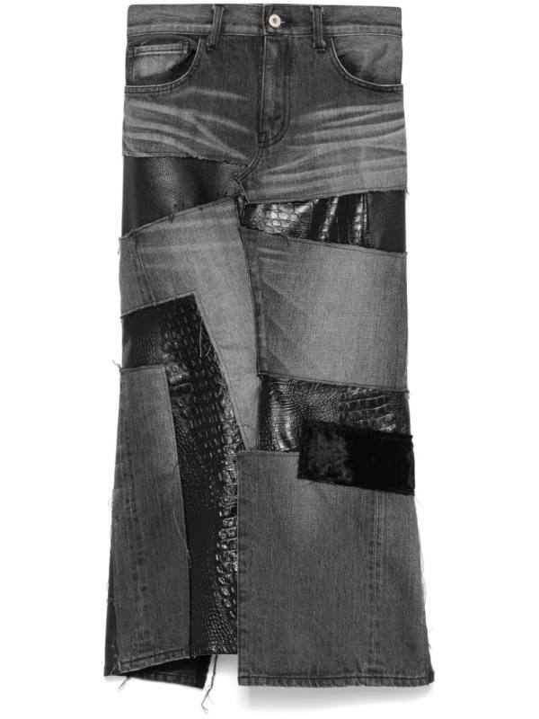 panelled midi skirt